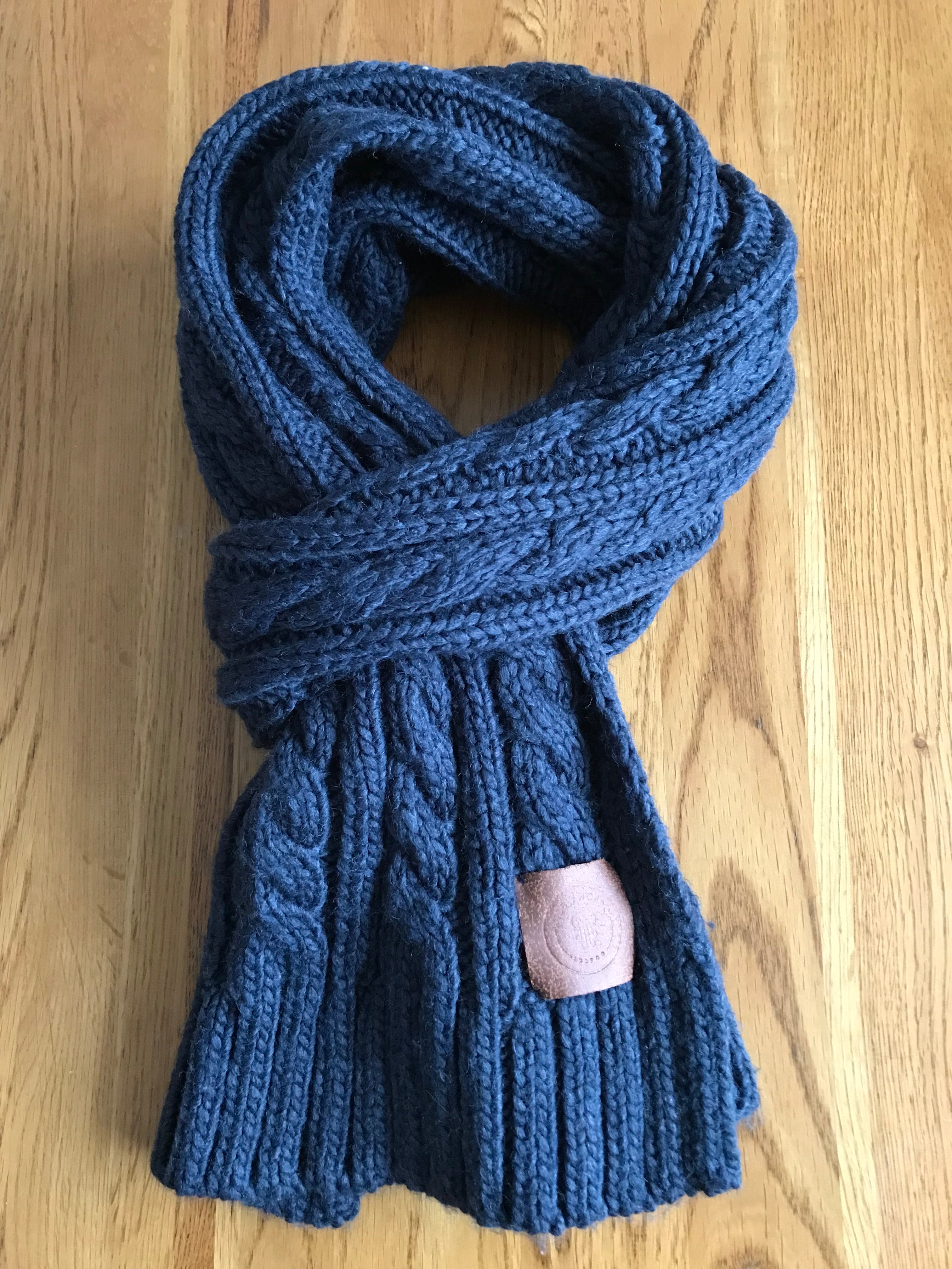 Wibbly Wobbly Cable Knit Scarf