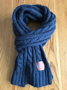 Wibbly Wobbly Cable Knit Scarf