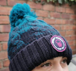 Teal Fade Wibbly Wobbly Bobble Hat